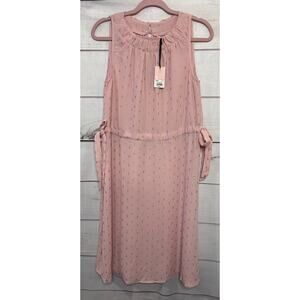 Juicy Couture Dress Size M Peach Pink and Gold Foil Cinched Halter New!